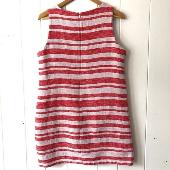 Cupcakes and Cashmere Womens Orange Striped Shift Dress Medium - Picture 4 of 8